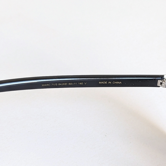 Marc Jacobs Marc 71/s 084j Hd Aviator Sunglasses Black Silver, Hardcover Case - Picture 8 of 14